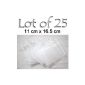 Lot 25 GREAT WHITE ORGANZA Bags - Bags, Pouches - Sliding cord clamping - for Wedding, Jewelry, Gifts, Celebrations, Confetti, Shops, Sale 11 cm x 16.5 cm (Kitchen)