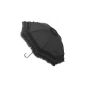 LDUM00051 Umbrella black with ruffle / tip about Ø 92 cm