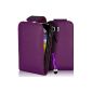 Supergets Case for Samsung Galaxy Y Faux Leather Case Cover in Purple, mini stylus, protector, Accessories Set (Electronics)