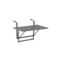 Greemotion balcony hanging table Toulouse, gray, 60 x 40 x 56 cm (garden products)