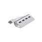 Cateck® 4 Port USB 2.0 Aluminum Premium USB Hub with 28cm long shielded cable for iMac, MacBook Air, MacBook Pro, MacBook, Mac Mini, PCs and laptops (Electronics)