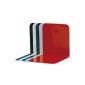 Bookends Metal, (L) x 140 (D) x 140 (H) 120 mm x 2 Red (Office Supplies)