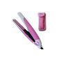 TecTake® Professional Ceramic Ion Mini straighteners with resilient plates Pink + Bag (Personal Care)