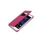 kwmobile® practical and chic flap protective case for Sony Xperia Z3 Compact en Rose (Wireless Phone Accessory)