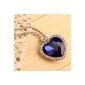 VKTECH® Chain Necklace Blue Diamond Crystal Heart of the Ocean (Toy)