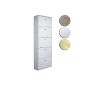 Shoe cabinet - white / gray - 5 drawers - 169 x 59 x 17 cm - wood - for 10-15 pairs of shoes - VARIOUS COLORS