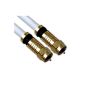 15m satellite cable Coaxial Digital inner conductor copper max.  135 dB with F Kompressionsstecker gilded (Electronics)