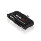 Wicked Chili 5in1 adapter connecting station for micro USB OTG mobile / smartphone / tablet (USB host card reader, keyboard, mouse, hard drive, USB drive, SD card) black (accessories)