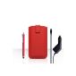 Caseflex Hull Wiko Highway Case Red PU Leather Pouch Case With Pull Tab, With Pen And Car Charger (Wireless Phone Accessory)