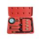 Compression tester for petrol engines - 0-20 bar or 0-300 psi - 4 adapters 10 to 18 (Automotive)