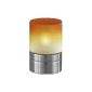 Trio lights 5908011-12 table lamp in satin nickel, Touch-Me-function (4 times switchable, 3 levels of brightness), glass gradient orange, exclusive 1xE14 max.  40W, height 15 cm (household goods)