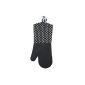 WENKO 2102167100 oven gloves silicone black - 1 pair, cotton, Black (Kitchen)