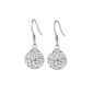 Chaomingzhen silver crystal ball dangle earring for women (Jewelry)