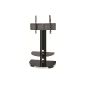 Duronic TVS212BB glass TV stand with 2 floors with adjustable support for LCD TV / Plasma TV 30 to 50 inches - 76 to 127 cm (Electronics)
