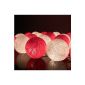 20 / Set Classic Cotton Ball Light To Red White Christmas Party at the House Decor