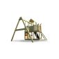 XXL game Tower climbing tower with slide 2 swings + complete accessories