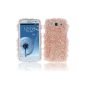 The Bling Bling Cases Samsung Galaxy S3 i9300 Protector Case (Hard Back) 3D Bling Glitter Rhinestone Case Cover Case with Flower in Pink (Electronics)