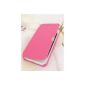 Euroge tech luxury magnetic flip leather cover Case For iPhone 5 (Pink) (Wireless Phone Accessory)