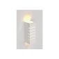 SLV Wall lamp, GL 100 SLOT, square, plaster, E14, max 40 W, white 148010 (household goods)