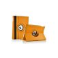 Cadorabo ®!  Premium Apple Ipad AIR (5th generation) Cover PU Leather with Stand Function Rotates 360 degrees and Auto Wake?  Sleep Design? 360 °?  in orange (Electronics)