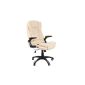 Office chair desk chair massage chair swivel chair office chair Lying heat (Cream)