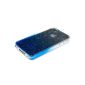 kwmobile® Hard Case Raindrops Design for Apple iPhone 4 / 4S in Blue (Wireless Phone Accessory)