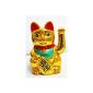 Winkekatze Maneki Neko Gold color lucky cat waving happiness brought about 13cm (household goods)