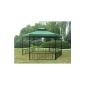 Pavilion SIENA 6-angular, black steel frame, roof dark green waterproof (garden products)