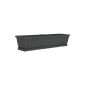 TOSCANA Planter 80 cm plastic with coasters, color: anthracite
