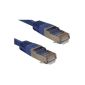 Blue shielded RJ45 crossover cable 7.5 meters