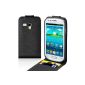 Black Flip Leather card pocket Case Skin for Samsung Galaxy S3 mini i8190 (Electronics)