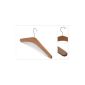 Wooden hanger, flat form, beech, 4 pieces
