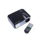 DBPOWER projector projector with remote control, 800 * 600, lamp: 1500 Lumens with VGA / HDMI / AV interface, supports USB Direct Play (Electronics)