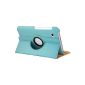 Shenit Multi Angle Stand 360 Rotating Folio Leather Case for Samsung Galaxy Tab 8.4 S SM-T700 SM-T705 - blue