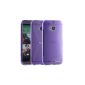 EasyAcc TPU case with shock absorption for HTC One M8 (2-Pack) purple (Accessories)