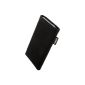 fitBAG Classic Black cell phone pocket of original Alcantara microfiber lining for Sony Xperia Z2 (Accessories)