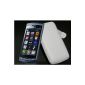 SUNCASE - Leather Case for Samsung GT S8530 WAVE 2 - PULL TABS - WHITE (Electronics)