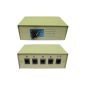 4 Way Switch Box RJ45 network - Ethernet - LAN - Networking - Manual - Metal Case (fully shielded) - Gold plated connectors - Heavy Duty Rotary Switch - anti skid rubber feet Protection