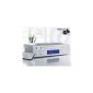 Stereo Kitchen Radio substructure and base radio with CD player - Clock radio base clock radio silver FM / VHF (Electronics)