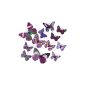 The Vogue 12 PCS Art Wall Decals Recreation Creatif DIY 3D Sticker Decorative Purple Butterfly (Kitchen)