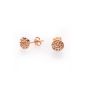 Karisma Ladies Earrings hemisphere - 925 Rose Gold coated with Swarovski Elements - 1047ERG1.CZ -7mm (jewelry)