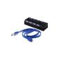 SHS 4 ports USB 3.0 HUB active + USB Cable + Power Supply for Notebook PC Laptop Mac (Electronics)