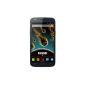 Wiko Darkside Smartphone (14.8 cm (5.7 inch) IPS HD touchscreen with Gorilla Glass, quad-core 1.2GHz processor, dual-SIM, 12 MP camera, 5 MP front camera, 16GB internal memory, 1GB RAM, Android 4.2) Dark Blue (Electronics)