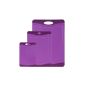 culinario Set of 3 chopping board purple, Microban silver equipment, 3 different sizes (household goods)