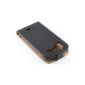 ECENCE HTC Sensation Protective Case Cover Pouch Flip Case Black + 13020403 screen protector (Electronics)