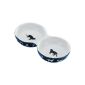 Nobby 69981 cats Doppelnapf ceramic 22.0 cm, black and white (Misc.)