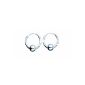 TF small hoop earrings with ball, sterling silver 925 (jewelry)