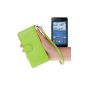 kwmobile® Leatherette Wallet Case with EC and card holder for Samsung Galaxy S2 i9100 / i9105 S2 PLUS in green - elegant and practical (Wireless Phone Accessory)