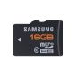 Samsung microSDHC Plus 16GB Class 10 Memory Card with Adapter (MB-MPAGAEU) (Accessories)