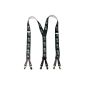 High quality straps with 6 Clips - Made in Germany | black / white / gray / royal / dark brown blue (Clothing)